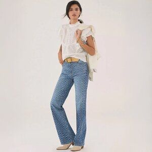 Anthropologie Pilcro The Icon Flare Floral Jeans - Size 26